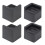 Durable Plastic Bed Risers 4pcs 2200 Lbs Load for Height & Storage 16