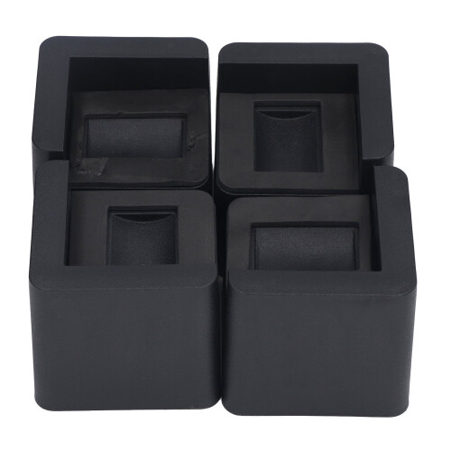 Durable Plastic Bed Risers 4pcs 2200 Lbs Load for Height & Storage