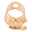 Ligature de saxophone ténor - Laiton à double vis doré 13