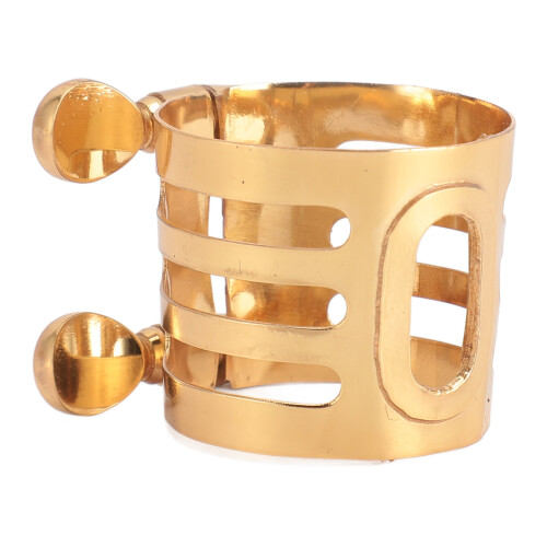 Ligature de saxophone ténor - Laiton à double vis doré 1
