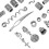 Dreadlocks-Perlen Legierungs-Set 24 Stück Röhrchen 2,0 mm Grau 9