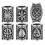 Dreadlocks-Perlen Legierungs-Set 24 Stück Röhrchen 2,0 mm Grau 8