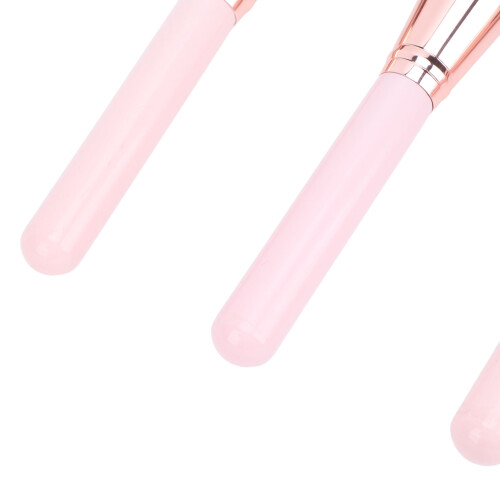 Silicone Makeup Brush Holder Set with 3 Solid Wood Brushes Travel Dustproof 2