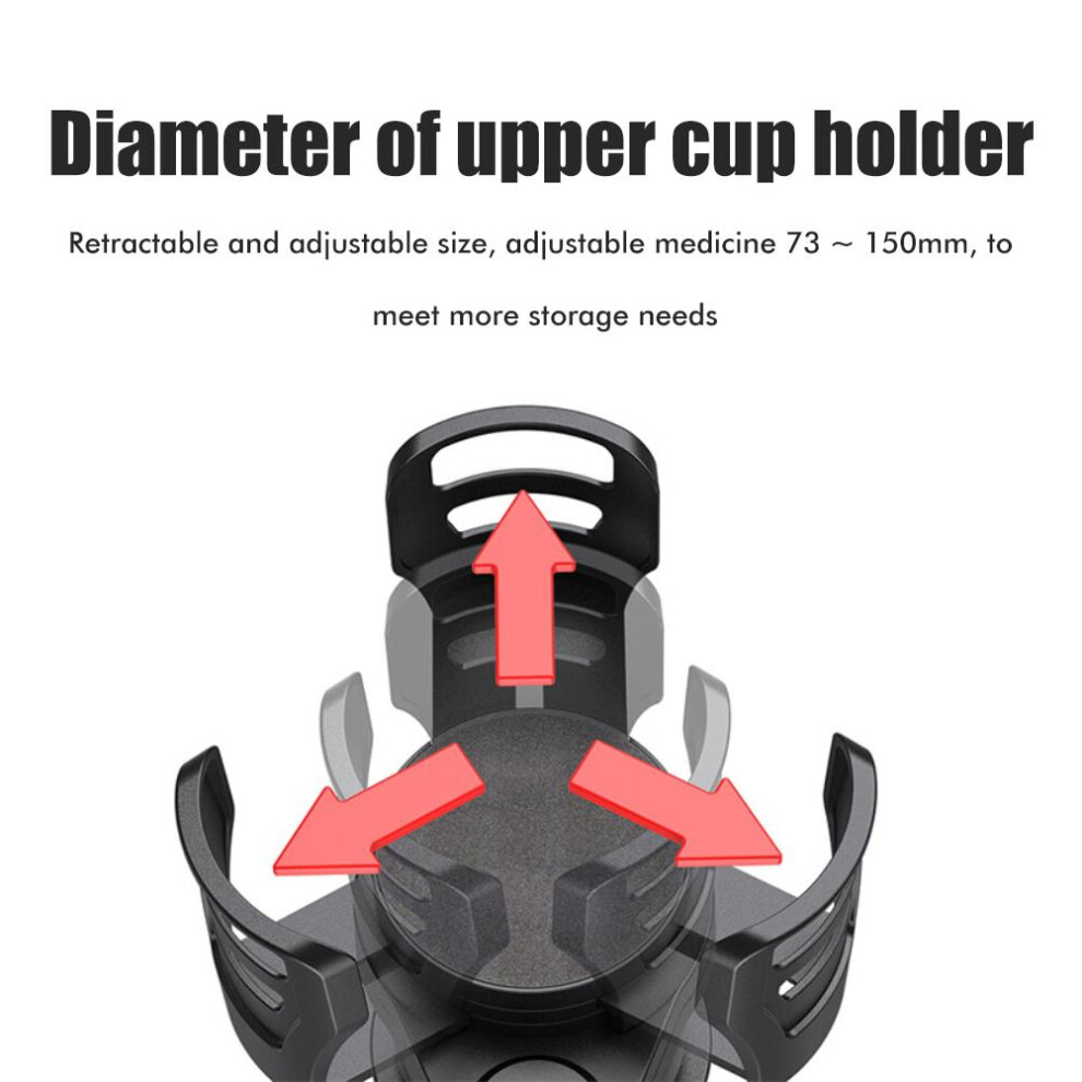 Multifunctional Car Cup Holder Expander Adapter 22.3Cm Black 8431332788649