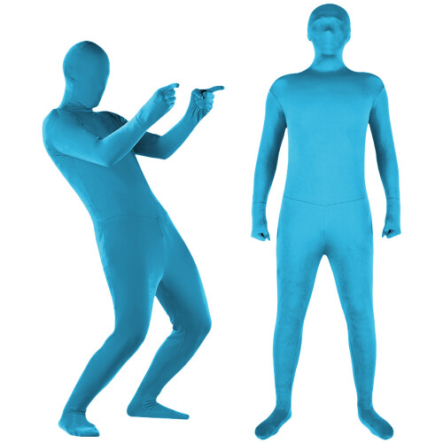 Chromakey-Bodysuit 160/170/180 cm, Unisex Weiß 1
