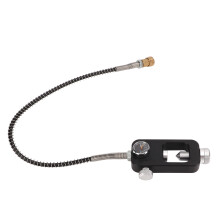 Aluminium Alloy Diving Tank Refill Adapter with Gauge 63.5cm Black