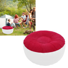 Aufblasbarer Flauschhocker Vielseitig Leicht Tragbar Ergonomisches Design Runder Tragbarer Aufblasbarer Hocker für Reisen Camping Outdoor-A