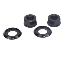 2 Stück Fahrradnabe Mutter M10xP1.0 Aluminiumlegierung Ersatzradnabe Mutter Schraube für Fixie Mountainbike Straßenbike Schwarz