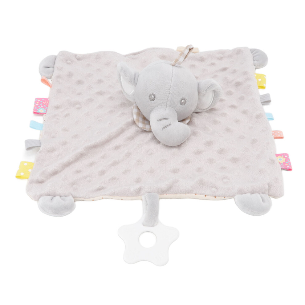 Soft Baby Security Blanket Elephant | 36x31cm Lightweight Snuggle Gift