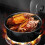 Black Speckled Enamel Roasting Pan 28cm Non-Stick BBQ Pot Roast 13