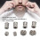 120 Stück Dreadlocks-Perlen Legierungs-Cuffs Vintage-Ringe 4
