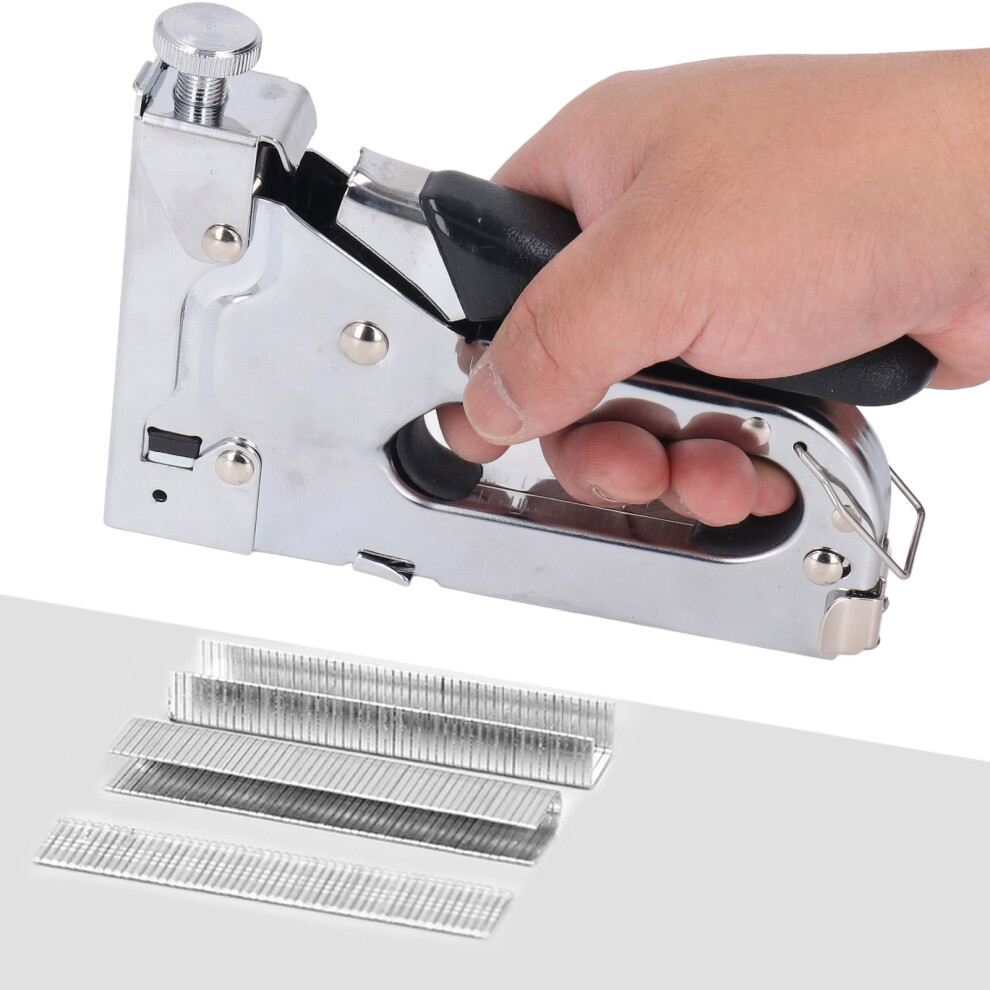 3 In 1 Manual Staple Gun Nailer 100Pcs Alloy Steel For Packaging & Decoration 9411332797444