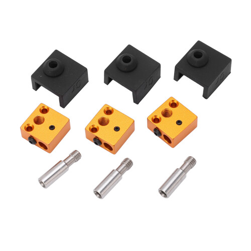 Bloque calefactor de aluminio MK7 MK8 de 6 g con funda de silicona 1