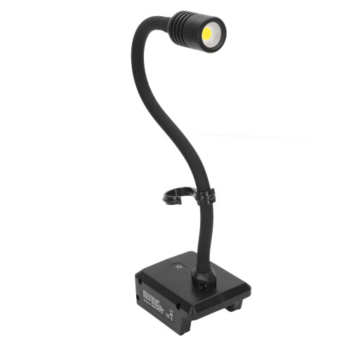 Lámpara de trabajo LED sin cables con cuello de ganso 2 puertos USB IP65 1