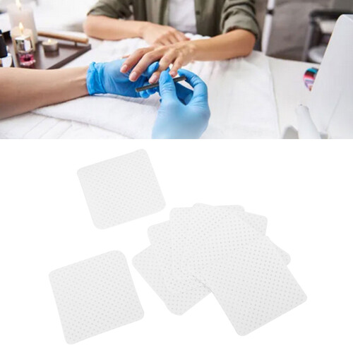 500 piezas 4,8x4,8 cm algodón de limpieza para pegamento de uñas blanco