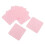 500 piezas de algodón de limpieza para pegamento de uñas rosa 4.8x4.8 cm 14