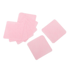 500 pièces de coton nettoyant pour colle à ongles 4,8 x 4,8 cm rose