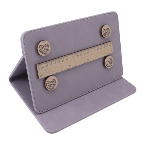 Purple Knitting & Crochet Chart Holder Fold Up Needle Arts Pattern Keeper 2