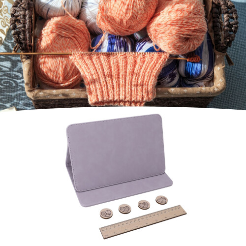 Purple Knitting & Crochet Chart Holder Fold Up Needle Arts Pattern Keeper