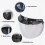 Removable Silver Helmet Visor Lens with Adjustable Fit and UV Protection 3