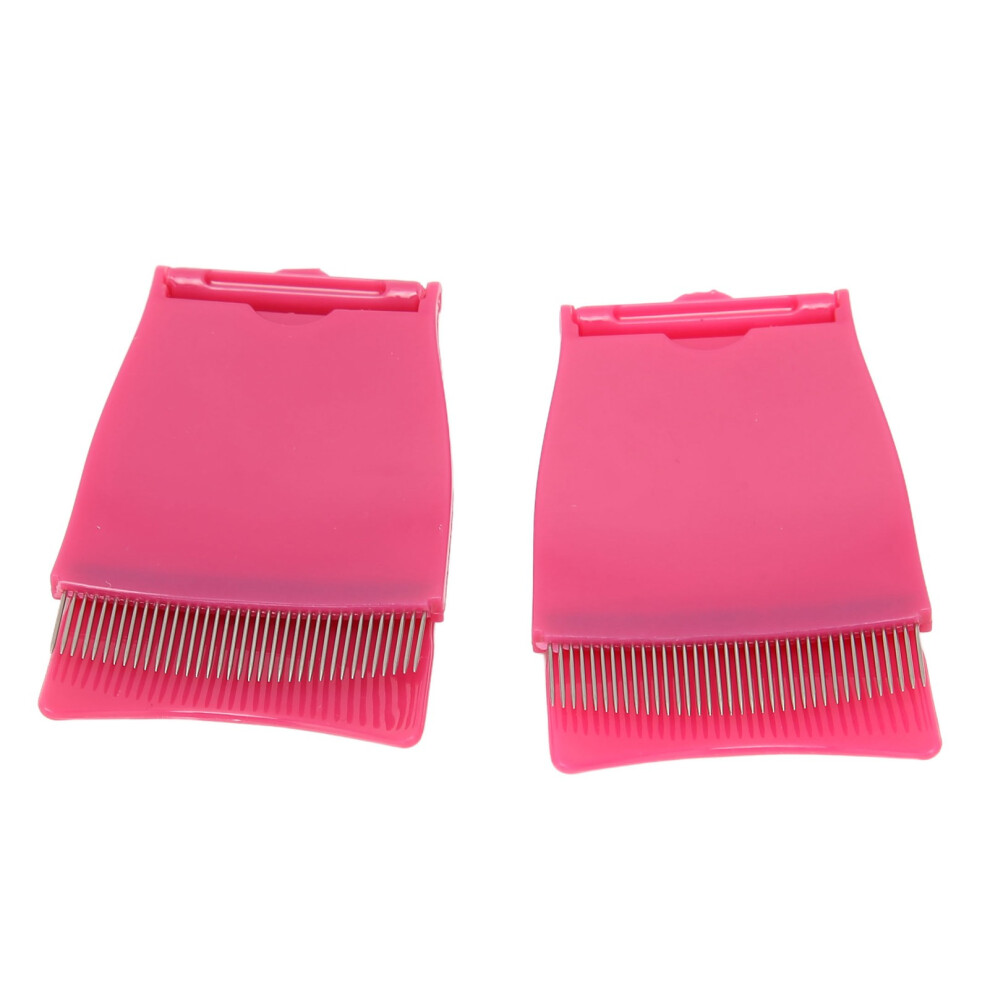 2 Pcs Mini Folding Eyelash Comb for Travel Eyelash Separator & Grooming Tool