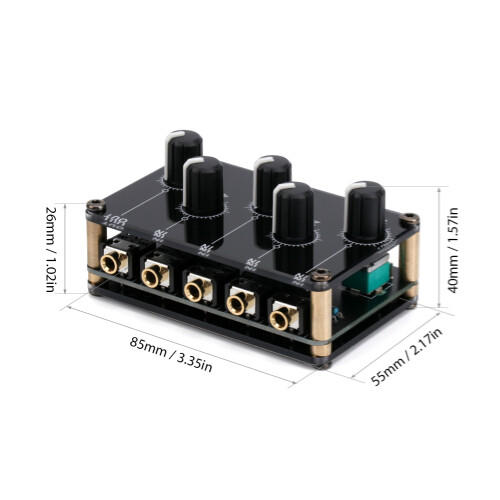 Low-Noise Mini Passive Mixer – 4 Audio Inputs to 1 Output No Power Needed 1