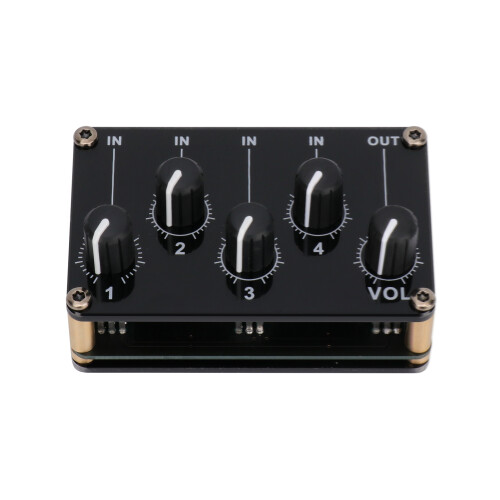 Low-Noise Mini Passive Mixer – 4 Audio Inputs to 1 Output No Power Needed 2