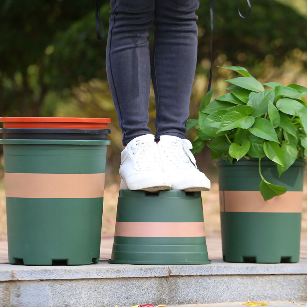 5 Gallon Green Round Plant Pot, PP, 11.02x12.20x8.66in-image-OPC-PJBMQV5-NEW