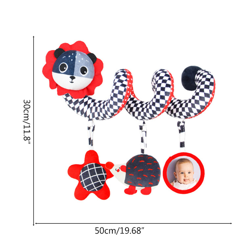 Spiral Activity Baby Pram Hanging Toy Plush Cartoon Stroller Toy 50cm
