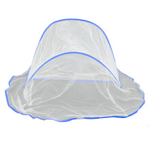 Red de malla azul para exteriores, cubierta para la cabeza contra mosquitos, plegable.