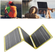 21W Waterproof Monocrystalline Solar Panel with USB & Type-C for Camping & Travel