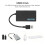Hub USB 3.0 de 4 puertos, longitud de 14 cm, negro, compacto 12