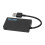 Hub USB 3.0 de 4 puertos, longitud de 14 cm, negro, compacto 9