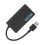 Hub USB 3.0 de 4 puertos, longitud de 14 cm, negro, compacto 16
