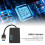 Hub USB 3.0 de 4 puertos, longitud de 14 cm, negro, compacto 8