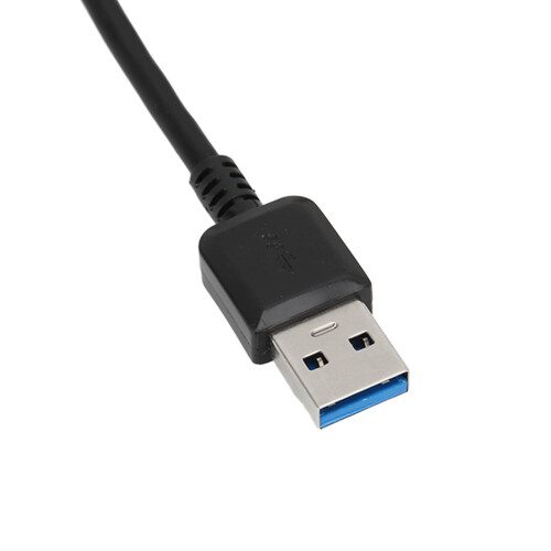 Hub USB 3.0 de 4 puertos, longitud de 14 cm, negro, compacto 2