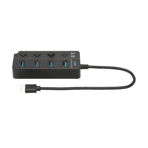 Hub USB 3.0 de 4 puertos 5 Gbps Plug & Play ABS
