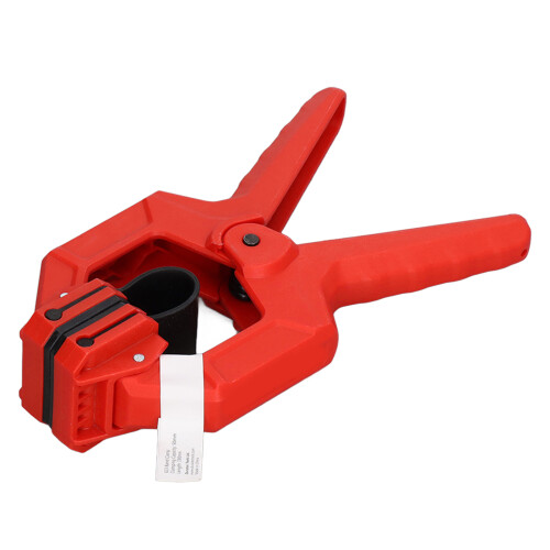 Pinza de resorte en forma de G para una mano, roja/negra 1
