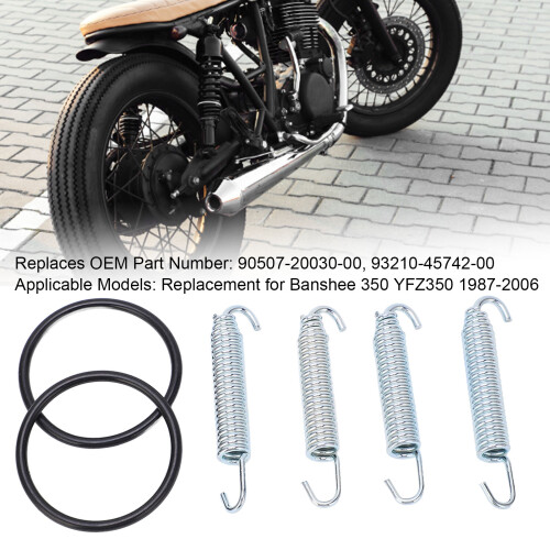 Durable Exhaust Pipe Springs O Rings Kit for Banshee 350 1987‑2006 2