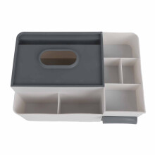 Porta pañuelos de plástico Gris claro/Gris oscuro, 450 g
