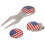 Golf Grün Gabel Kit Kleiner Ballmarker Metall Silber 9
