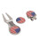 Golf Grün Gabel Kit Kleiner Ballmarker Metall Silber 11