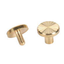 50 Stück Buchbindernieten 50 Stück Flachkopfschlitzschrauben Messing Dekorative Schraubennieten Set für Lederarbeiten DIY-Projekte 10x6mm