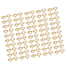 50 Stück Schrauben Leder Niete Bogenkopf Buchbindungsposten Nagelniete und Schlitznägel 10x4mm
