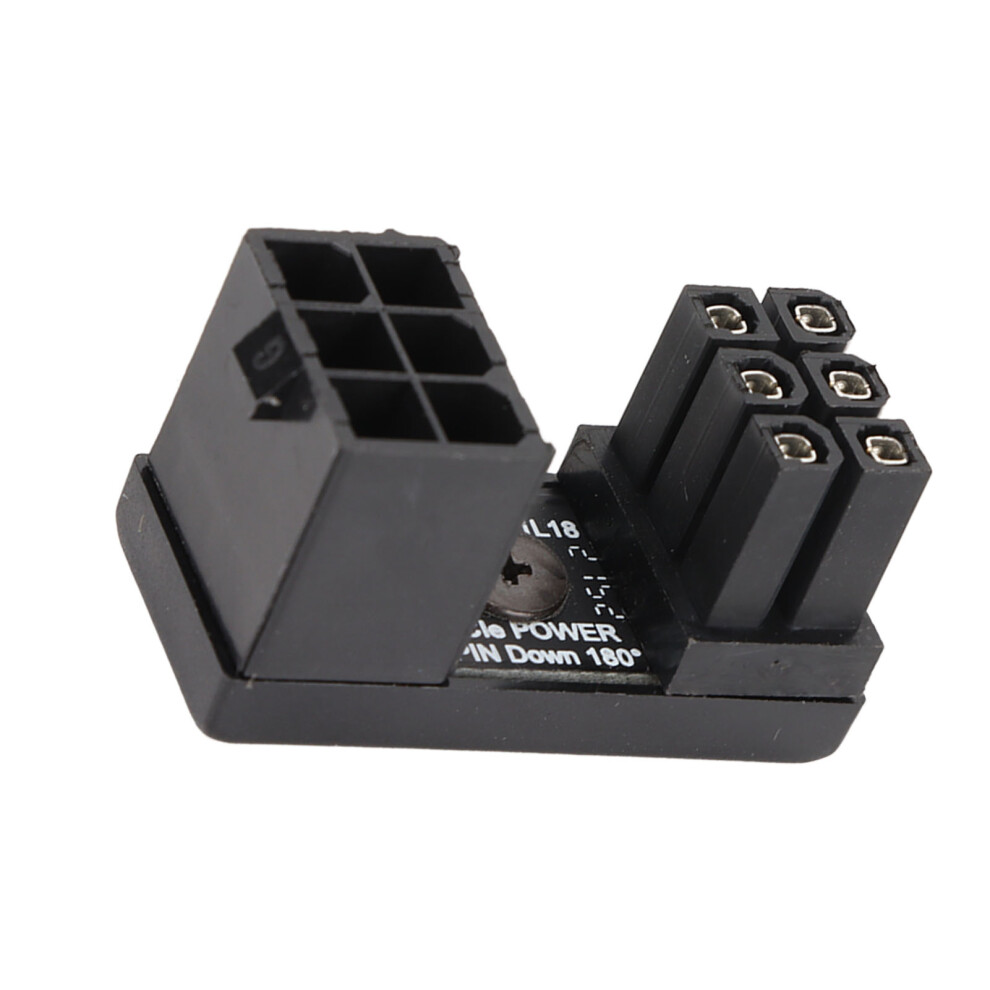 6Pin Female To 6Pin Male 180 Angled Graphics Card Adapter Pvc Durable Welded Connectors 7681332838573