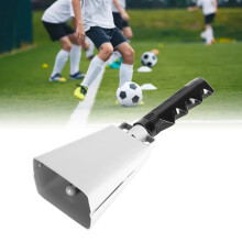 Kuhglocke Geräuscherzeuger mit Griff, lautes Anfeuern Handglocke Percussion-Musikinstrument für Sportveranstaltungen, Fußballspiele, Weiß