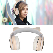 Auriculares Bluetooth con orejas de gato que brillan 400 mAh 40 mm RGB
