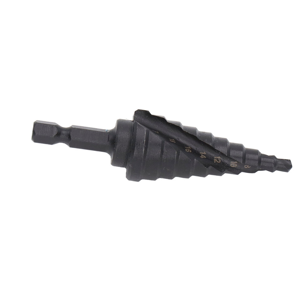 Spiral Groove Step Drill Bit Hex Shank 10 Steps 4-22Mm Wear Resistant 8111332843264