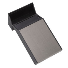 Estuche de aleación de aluminio 6x2x11.7cm con tapa negra
