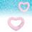 Heart Shaped Inflatable Pool Float Ring 45cm Pink, Tear-Resistant PVC 13